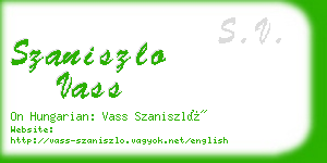 szaniszlo vass business card